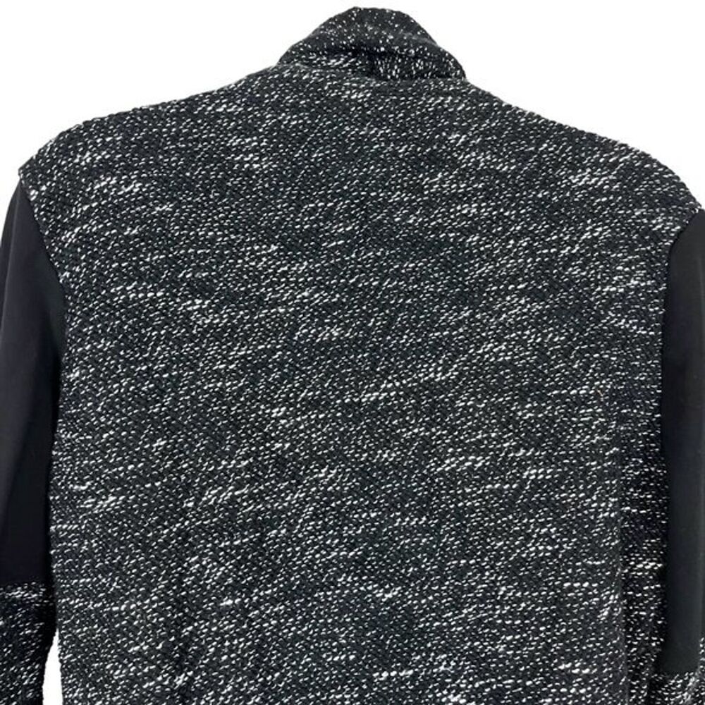 BNCI Women's Black & White size Large Open Cardigan Sweater Asymmetrical Jacket - Picture 12 of 16